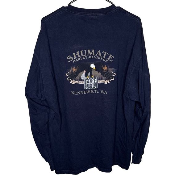 Y2K Harley Davidson Spell out Flames Shirt Size XL - Picture 5 of 7